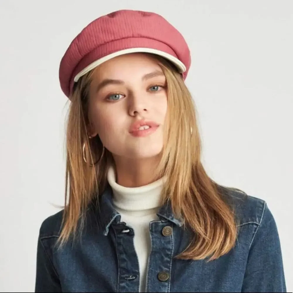 Brixton Margot Baker Boy Cap in Blush